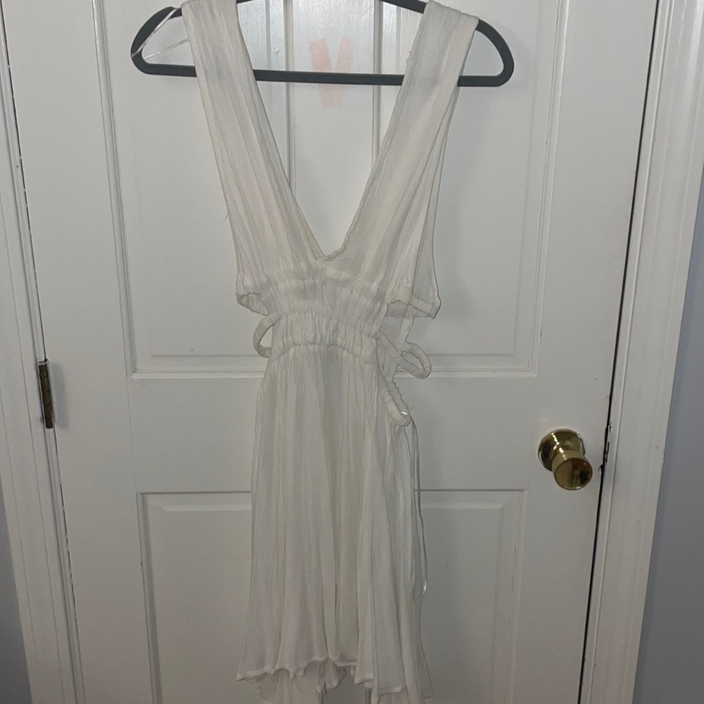 White mini dress